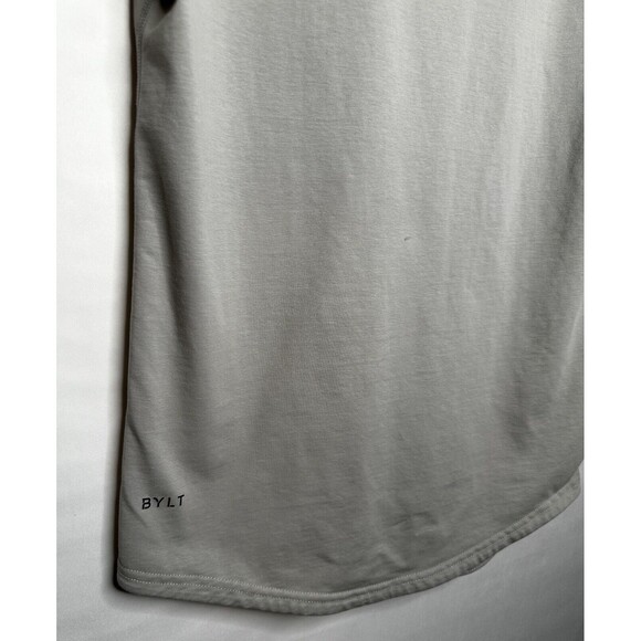 BYLT Premium Basics Drop Cut Lux Short Sleeve Gray Shirt Men’s Size Small - Picture 2 of 8